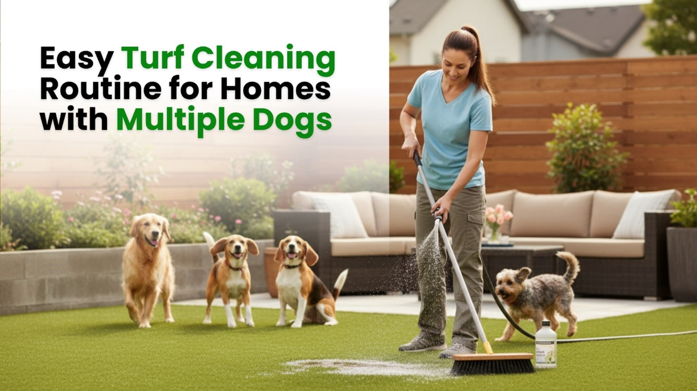 Easy Turf Cleaning Routine for Homes with Multiple Dogs